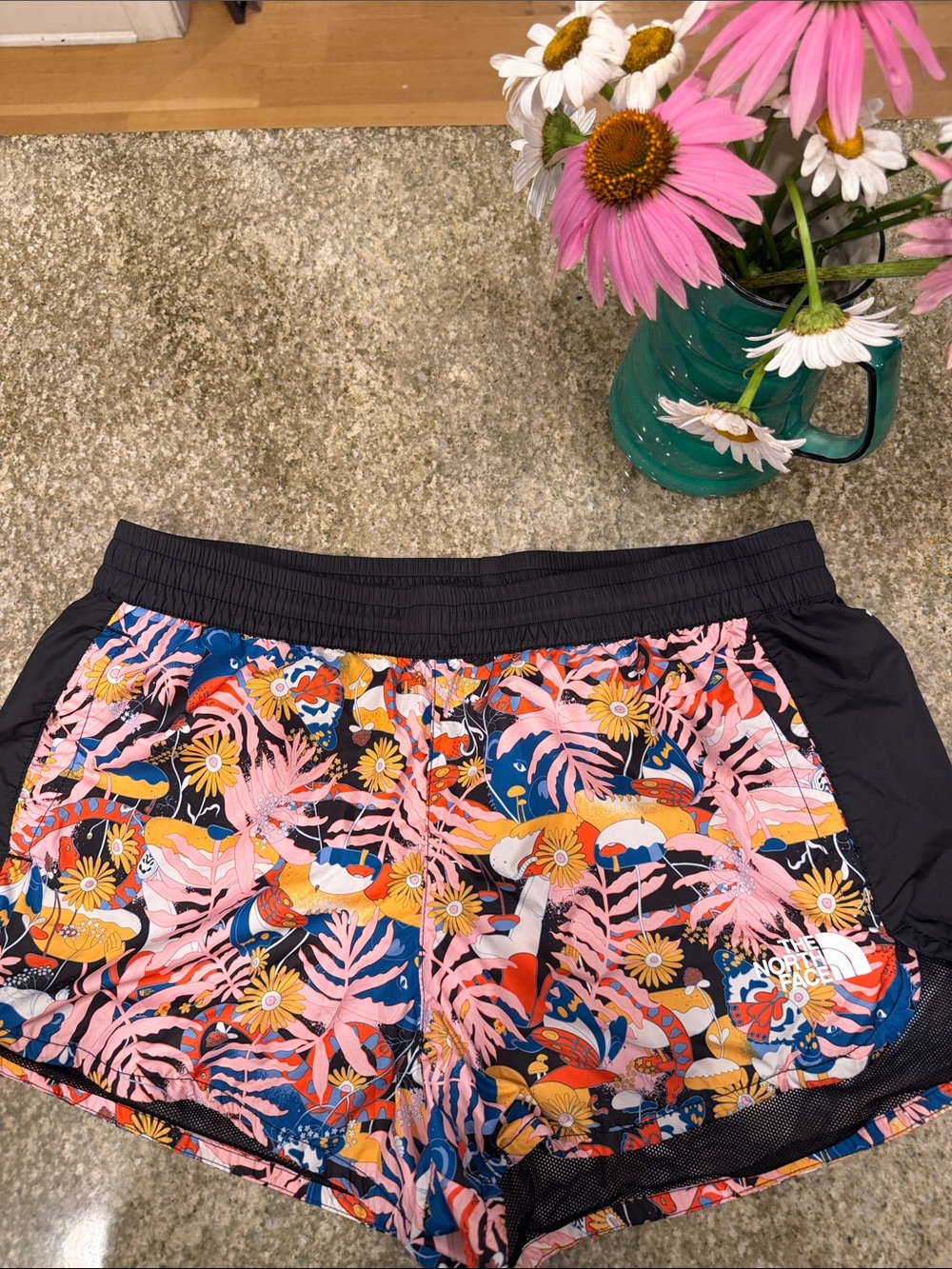 The North Face Women's Pink Floral Print Athletic Shorts